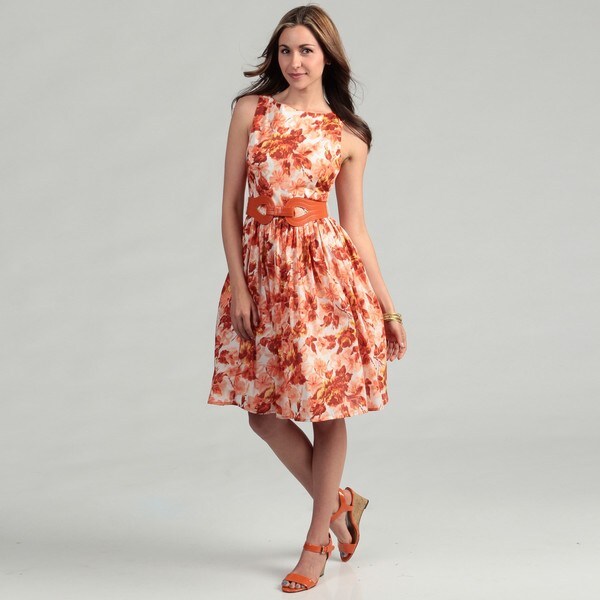 Jessica Howard Women's Floral-inspired Sleeveless Dress - Overstock ...