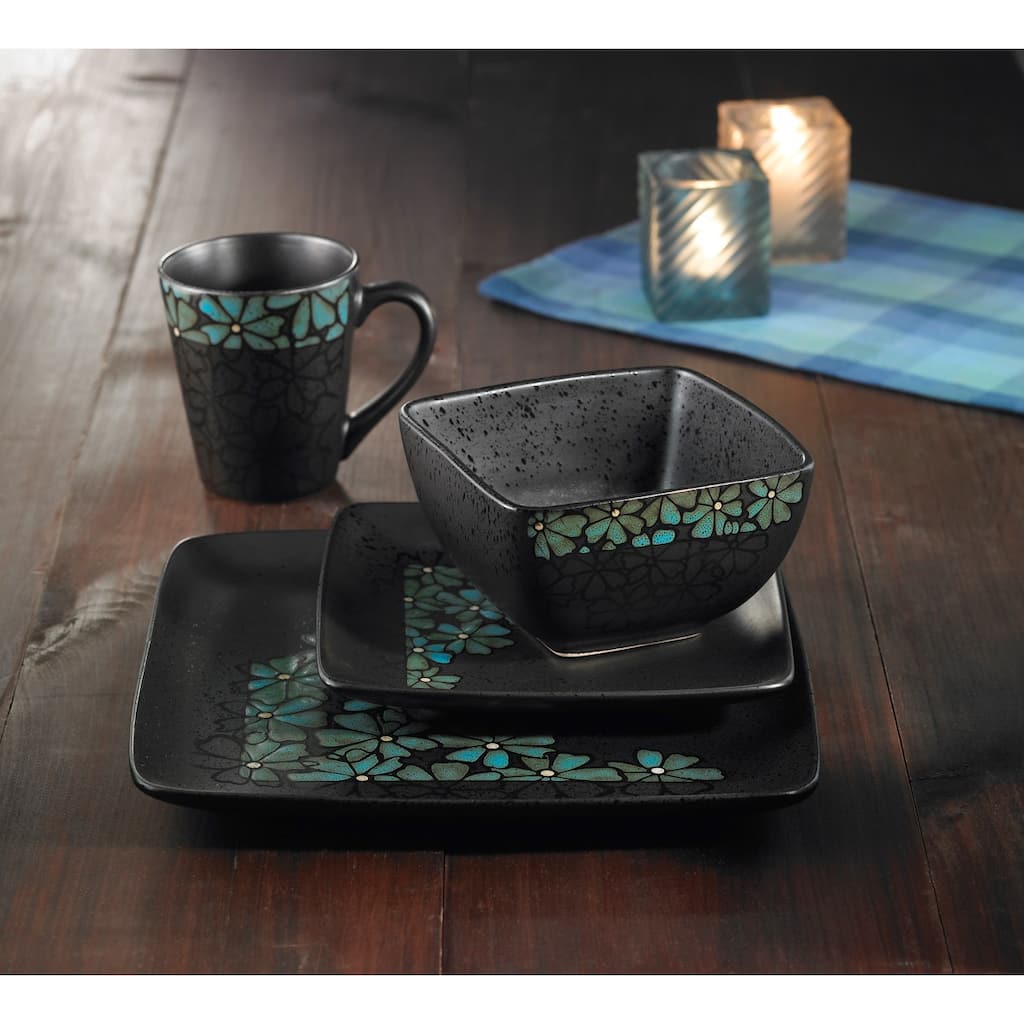 American Atelier Jasmine Blue 16-piece Dinnerware Set