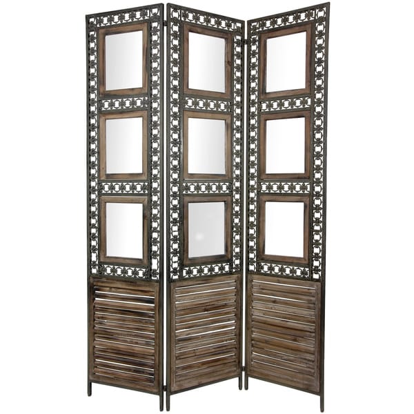 Tall Square Pane Shutter Room Divider (China)