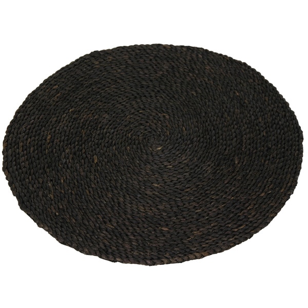 Asian Woven Maize Round Area Rug (24 x 24)