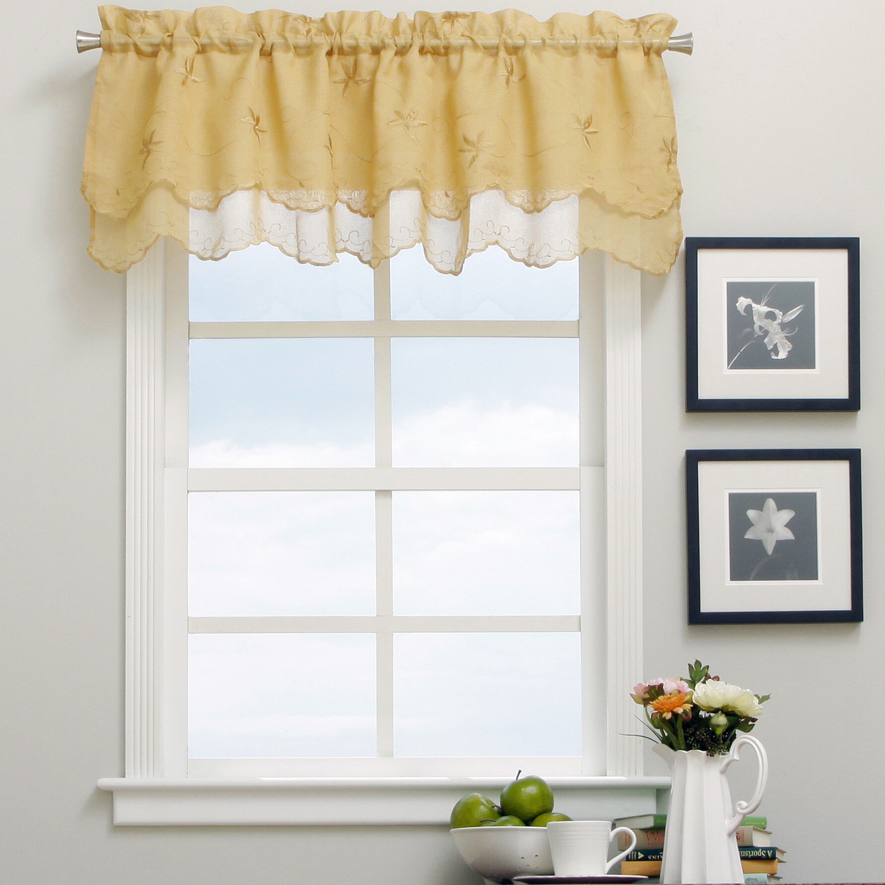 Apple Jack Scalloped Valance - Apple jack country style curtains by ...