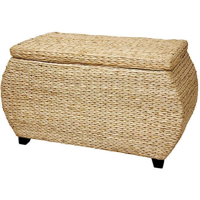 Handmade Wood Rush Grass Storage Box (China)