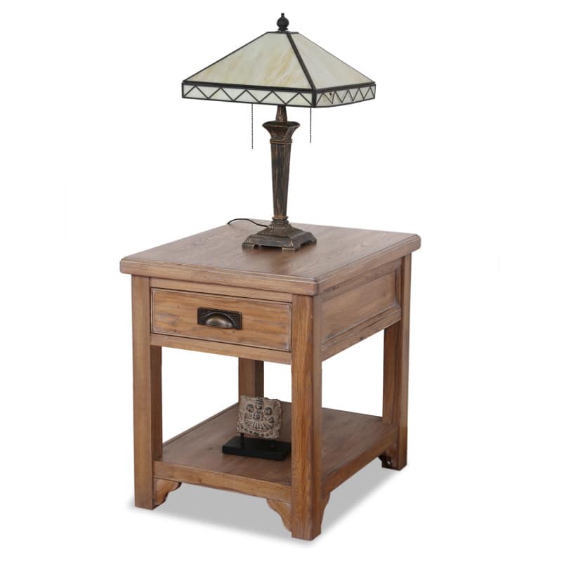 Blanched Oak Lamp Table