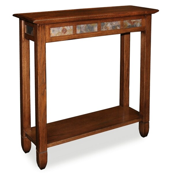 Pine Canopy Ixia Rustic Oak and Slate Tile Hall Stand