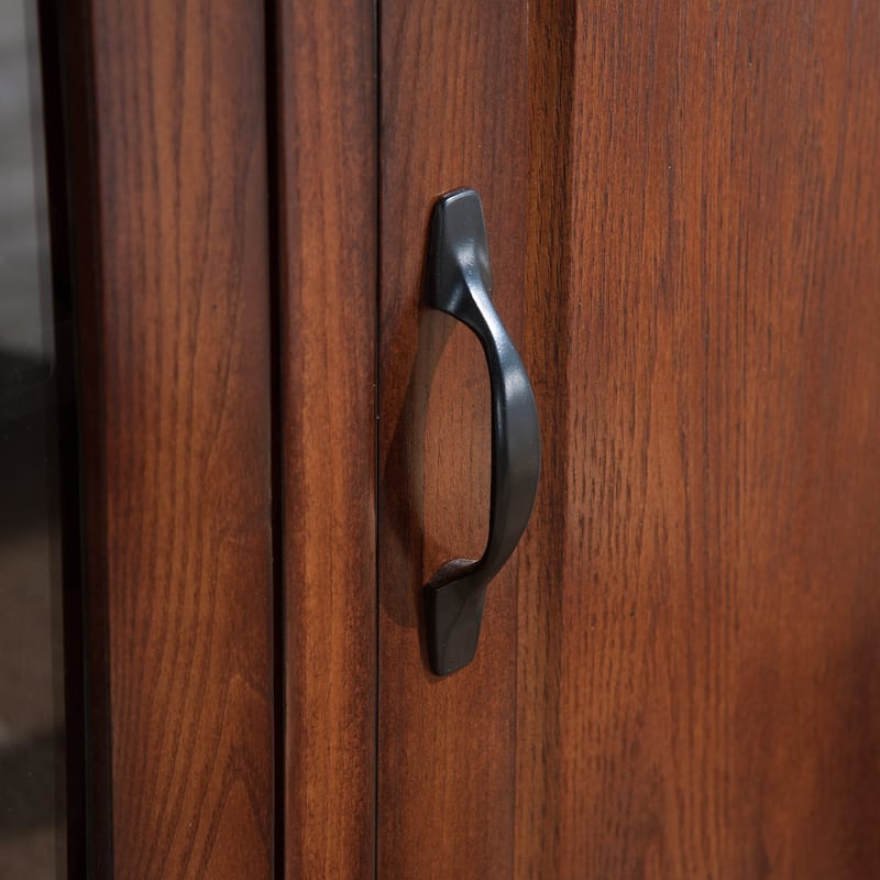 Leick Home Leaded Glass Three Door Corner TV Stand with Enclosed Storage - 47 inches in width