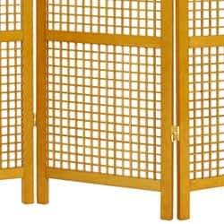 Handmade Miyagi Open Lattice 3-panel Room Divider (China)