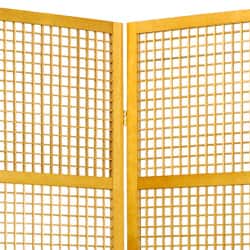 Handmade Miyagi Open Lattice 3-panel Room Divider (China)