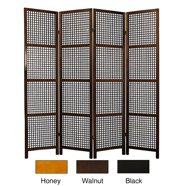 Shop Miyagi Open Lattice 4panel Room Divider (China) 72 x 71 Free Shipping Today