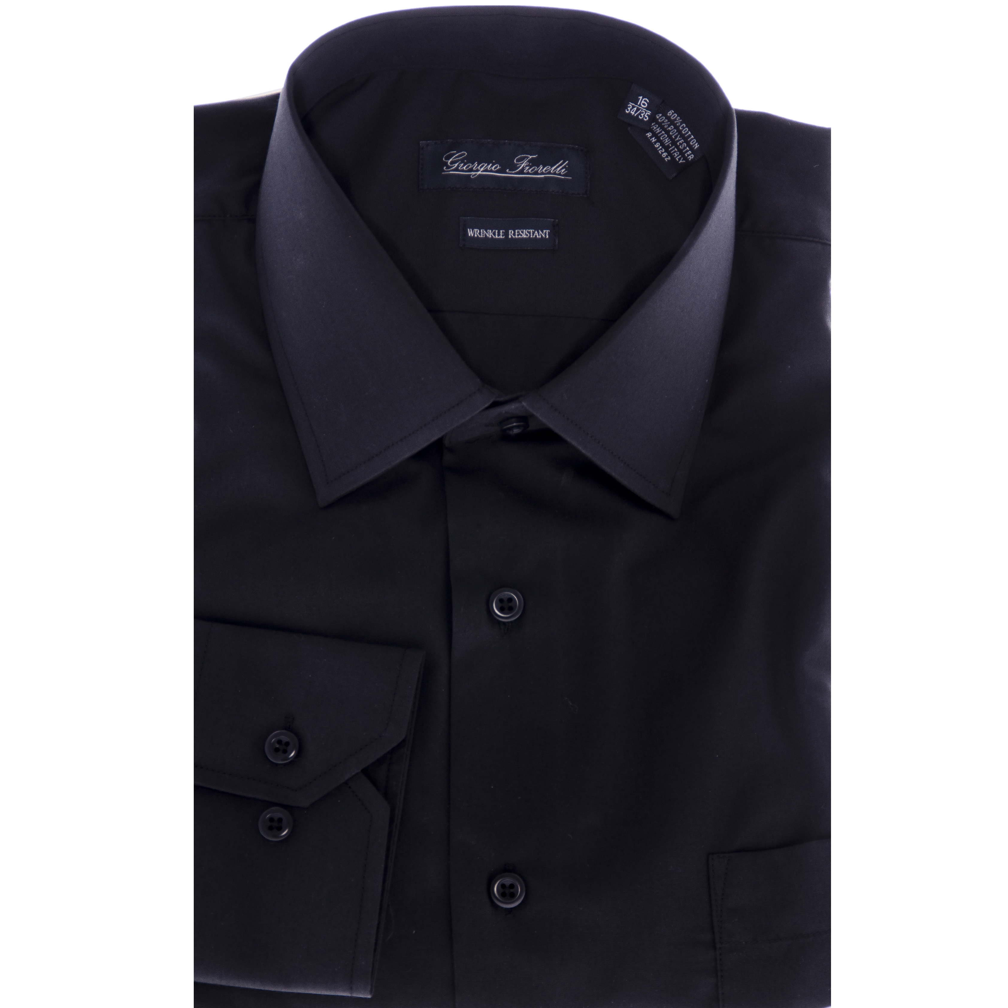 Mens Modern fit Dress Shirt, Black