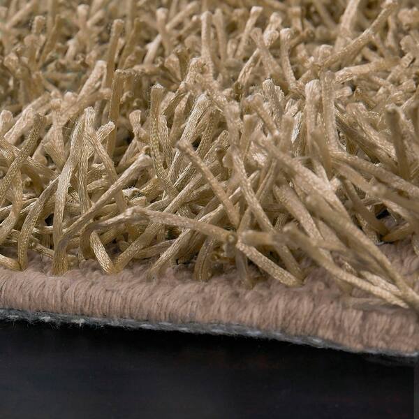 Occidental Rug Hand-woven Gold Occidental Soft Shag Area Rug - 6' Round/Surplus - Bed ...