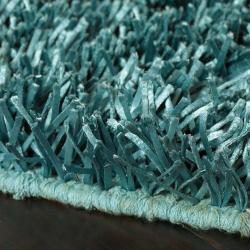 Hand woven Teal Blue Milwaukee Soft Plush Shag Rug (8' x 10'6) 7x9   10x14 Rugs