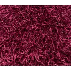 Hand woven Raspberry Vivid Soft Shag (8' x 10') Surya 7x9   10x14 Rugs