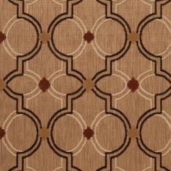 Woven Brown Jackson Indoor/Outdoor Moroccan Lattice Rug (7'10" x 10'8") 7x9   10x14 Rugs