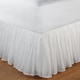 preview thumbnail 7 of 5, Greenland Home Fashions White Sheer 100-percent Cotton Voile Bedskirt Queen - 15" L - White