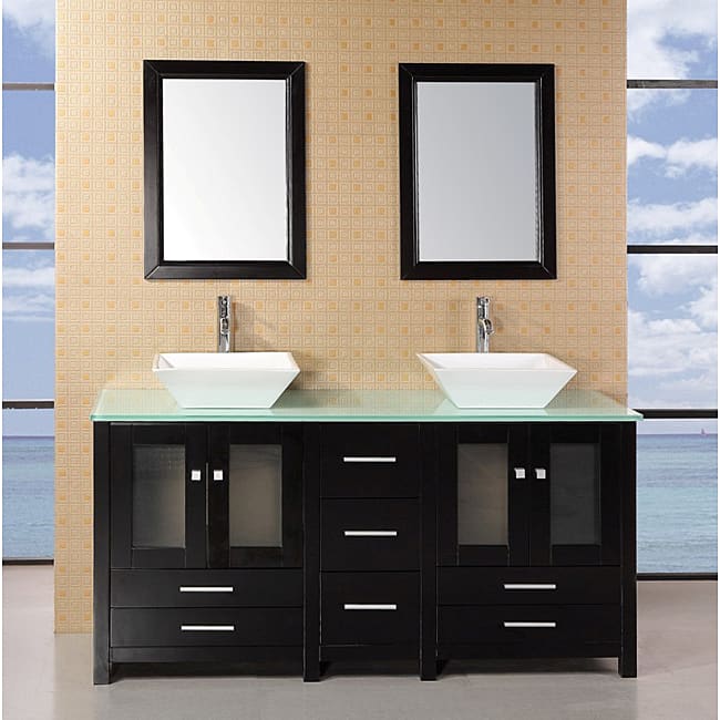 Design Element Aden 61-inch Double Sink Bathroom Vanity Set