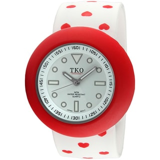 TKO Orlogi Womens Slappers White Heart Valentine Watch