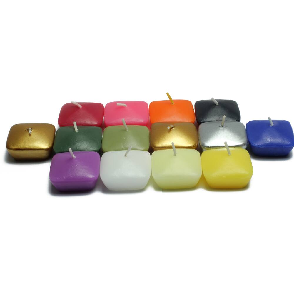 1.75-inch Square Floating Candles (Pack of 12) - 1.75 x 1.75