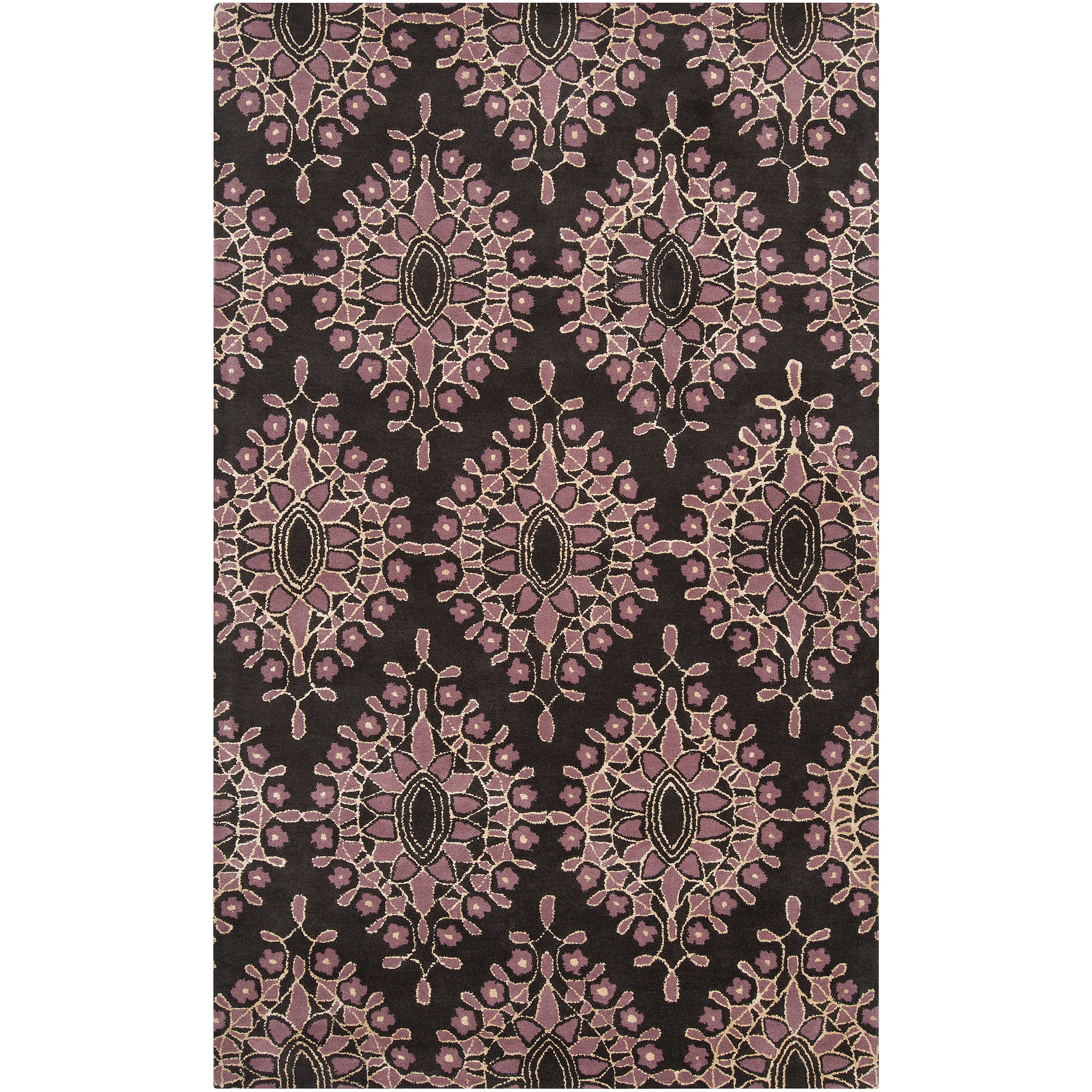 Bob Mackie Hand tufted Contemporary Grey Mazda New Zealand Wool Medallion Rug (8 X 11)