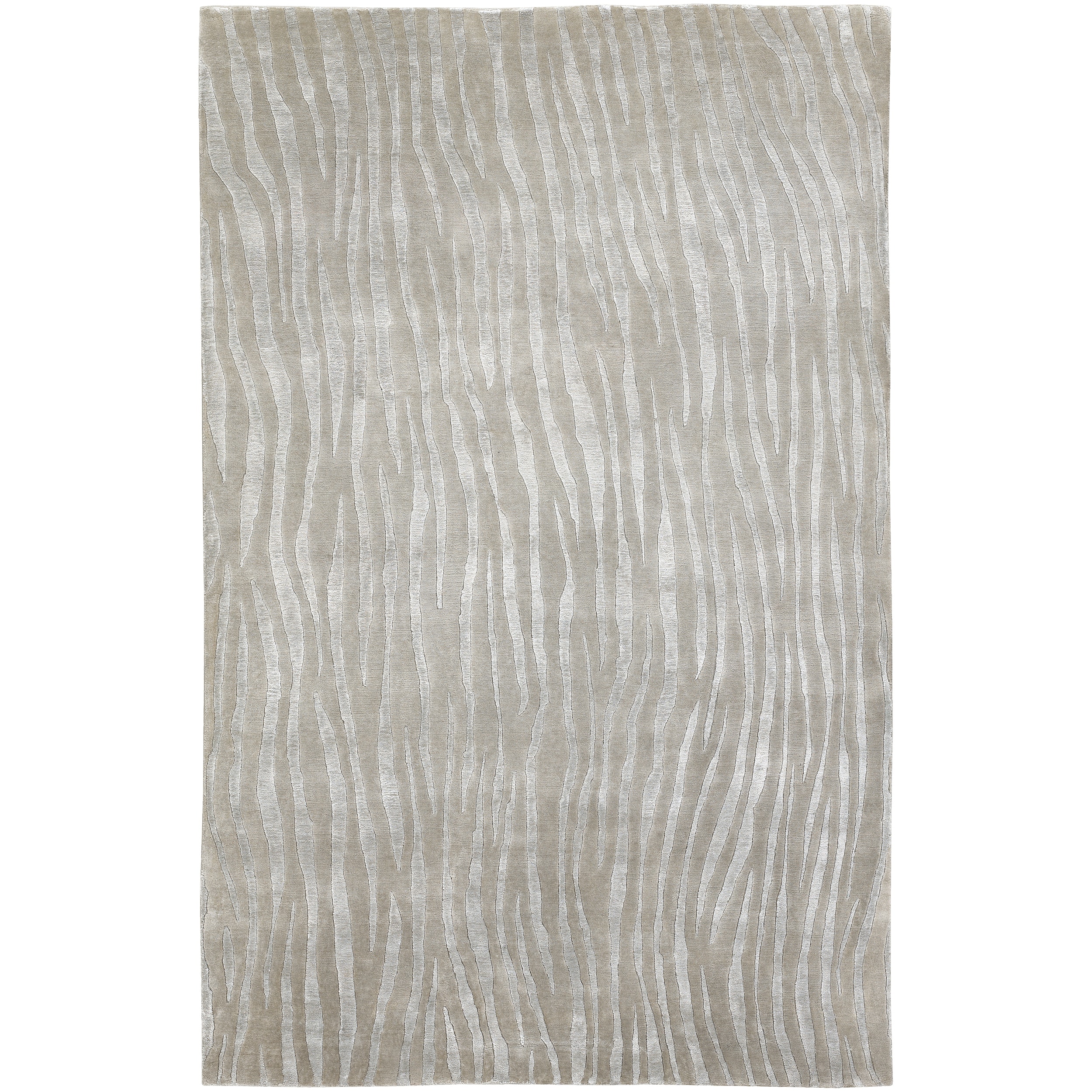 Candice Olson Hand Knotted Grey Abstract Plush Wool Cortina Rug (2 X 3)