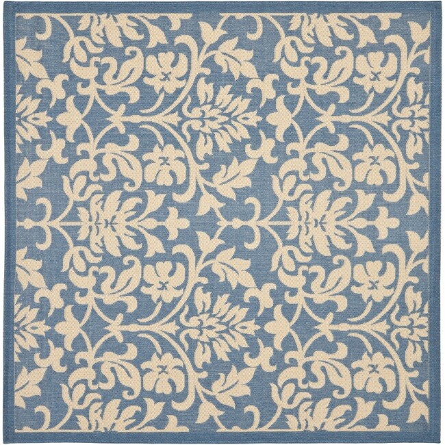 Blue/ Natural Indoor Outdoor Rug (710 Square)