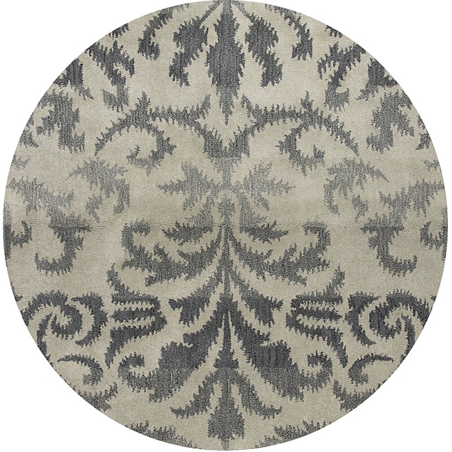 Hand tufted Averlo Light Gray Rug (8 X 8 Round)