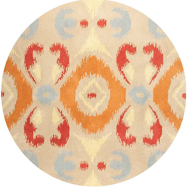 Rizzy Home Averlo Transitional Oriental Orange Rug - 8' x 8'