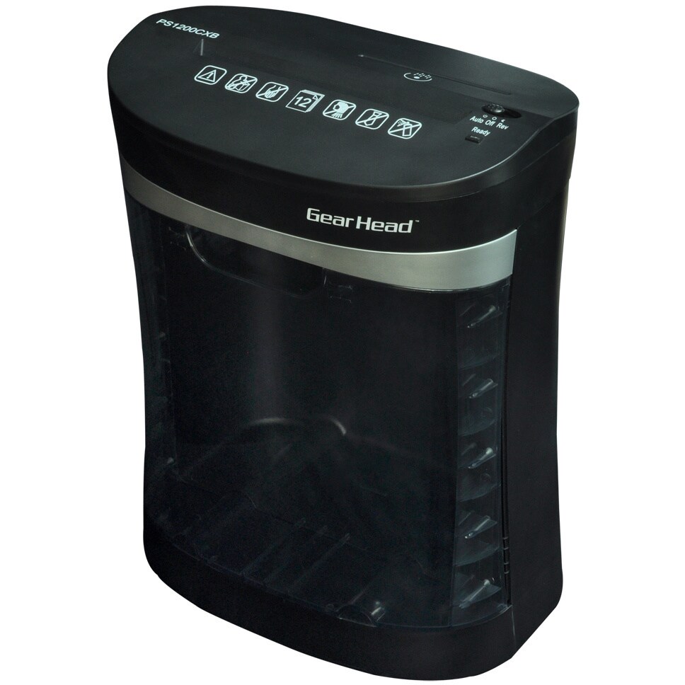 Gear Head PS1200CXB Cross-cut 12-sheet Home Office Shredder