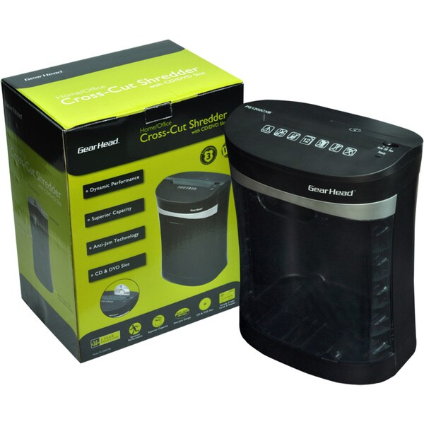 Gear Head PS1200CXB Cross-cut 12-sheet Home Office Shredder