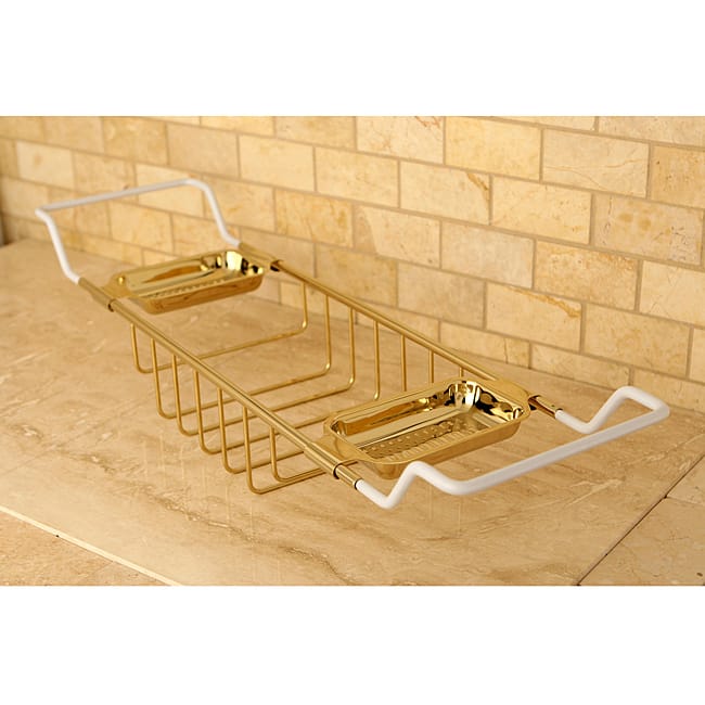 Polished Brass Clawfoot Tub Caddy