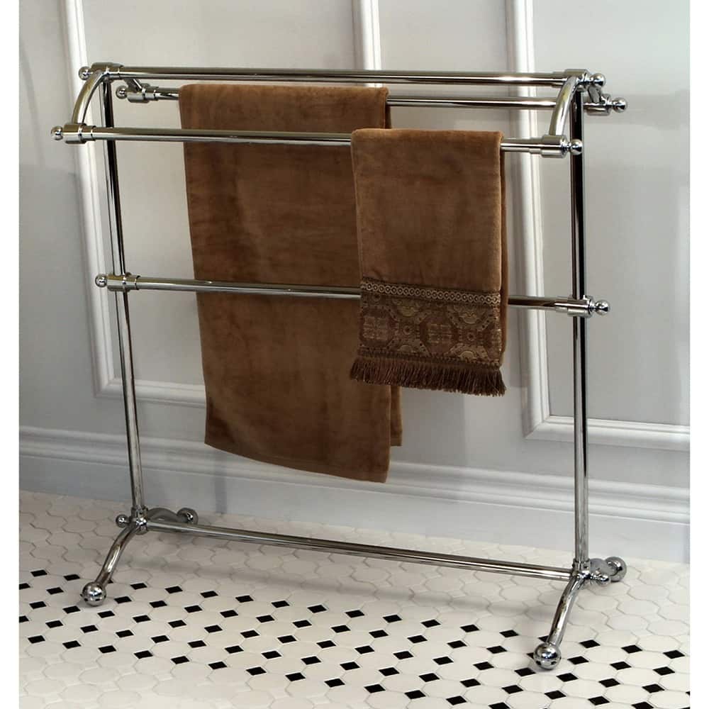Kingston Brass Vintage Pedestal Chrome-Finished Solid-Brass Towel Stand