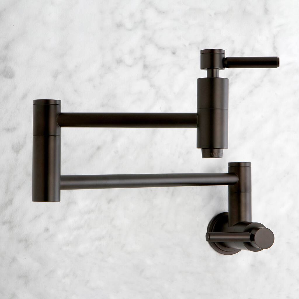 Kingston Brass Oil Rubbed Bronze Wall-mount Pot-filler Kitchen Faucet
