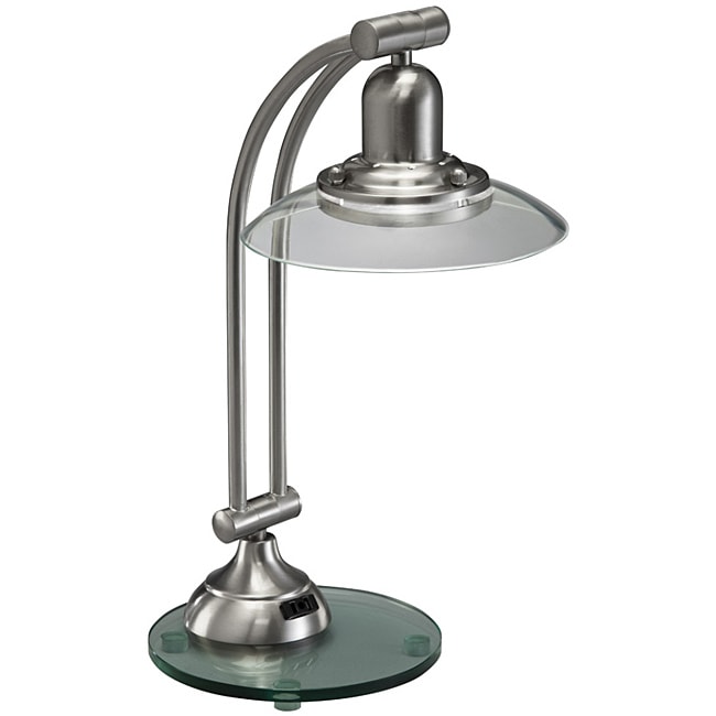 Aztec Lighting Contemporary 1 light Brushed Nickel Desk Lamp