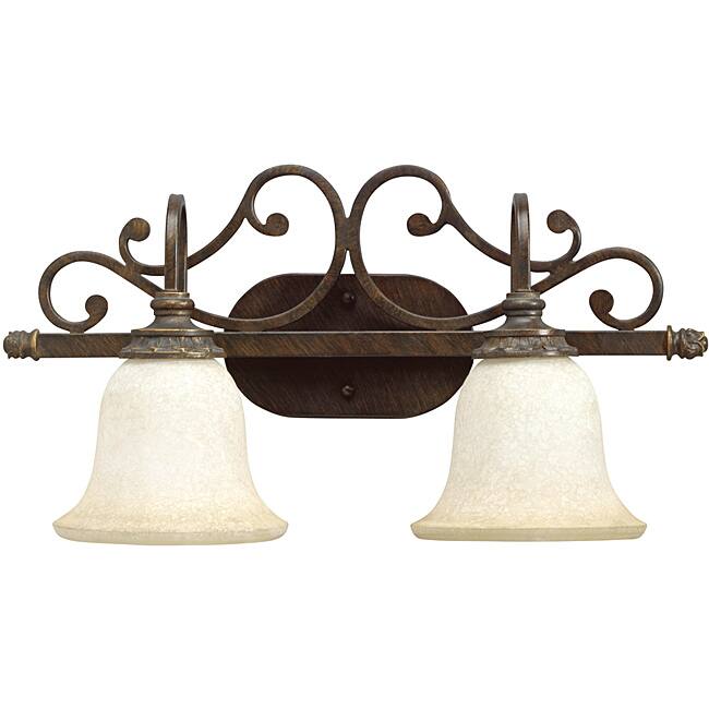 Aztec Lighting Traditional 2-light Golden Bronze Wall Sconce