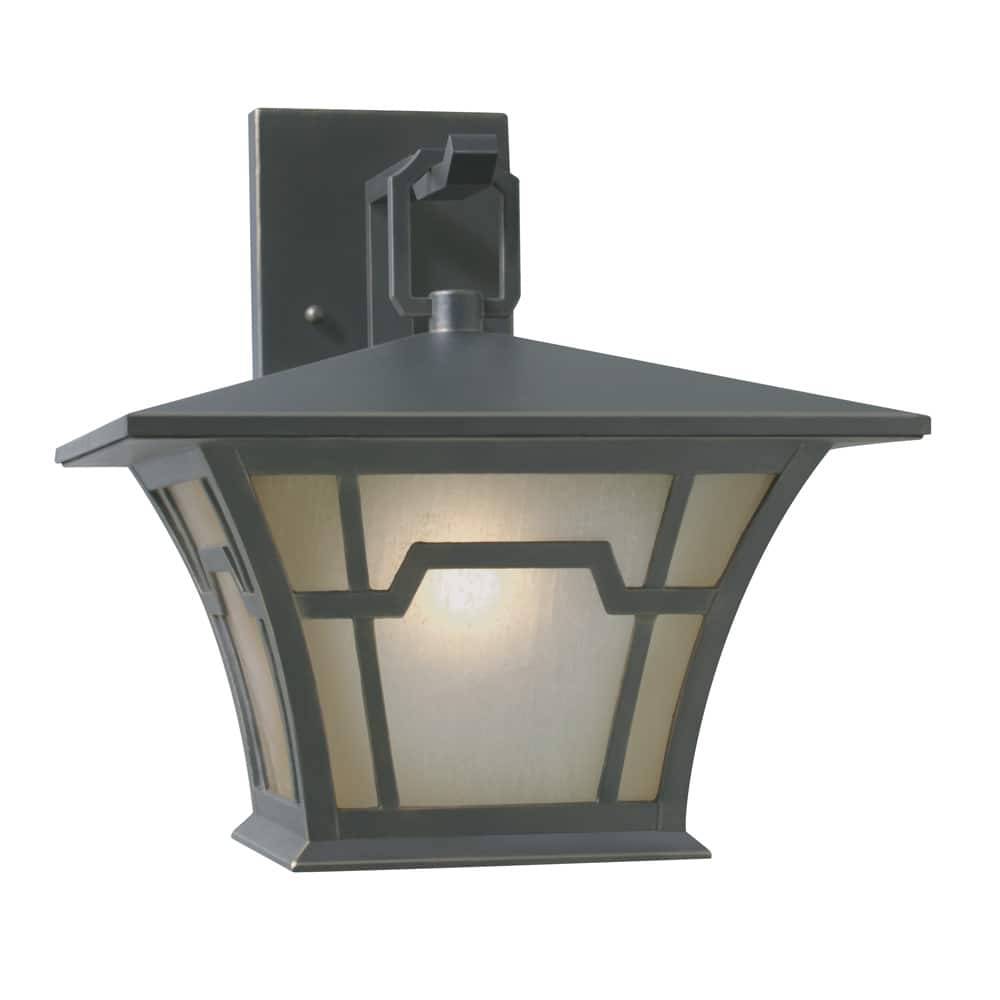 Aztec Lighting Transitional 1-light Saddle Bronze Outdoor Wall Light