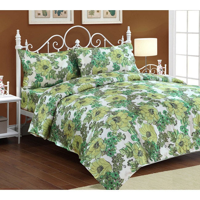 Jardin Satin King size Sheet Set