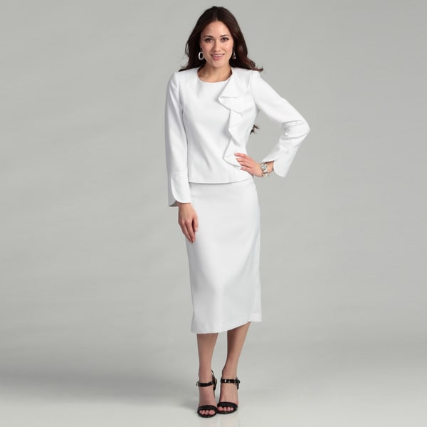 white skirt suits for women