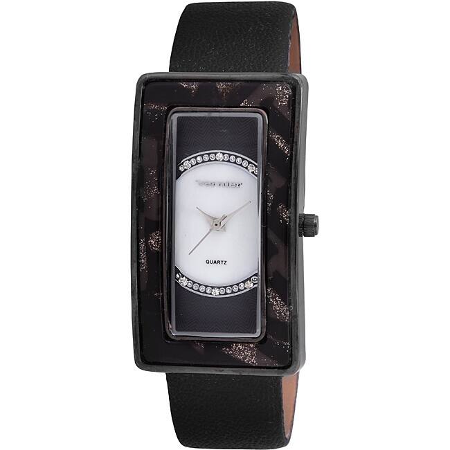 Vernier Woman's Rectangle Animal Print Bezel Watch