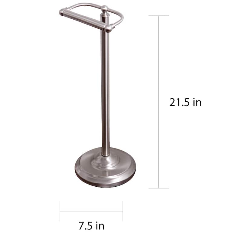 Kingston Brass Brushed Nickel Standing Pedestal Toilet Paper Holder