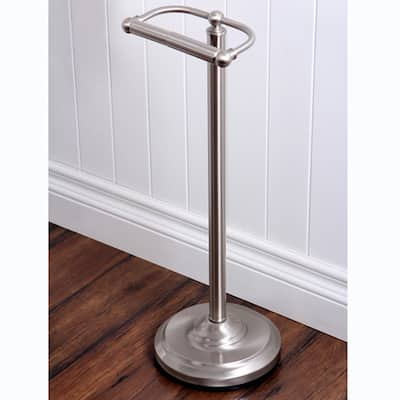 Kingston Brass Brushed Nickel Standing Pedestal Toilet Paper Holder