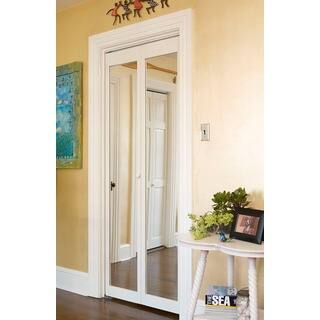 Doors Online At Our Best Windows Deals 907 Traditional 36 Inch Wide Unfinished Natural Pine Bifold Mirror Doors