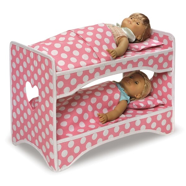 double doll travel case with bunk bed