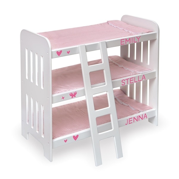 18 inch doll triple bunk beds