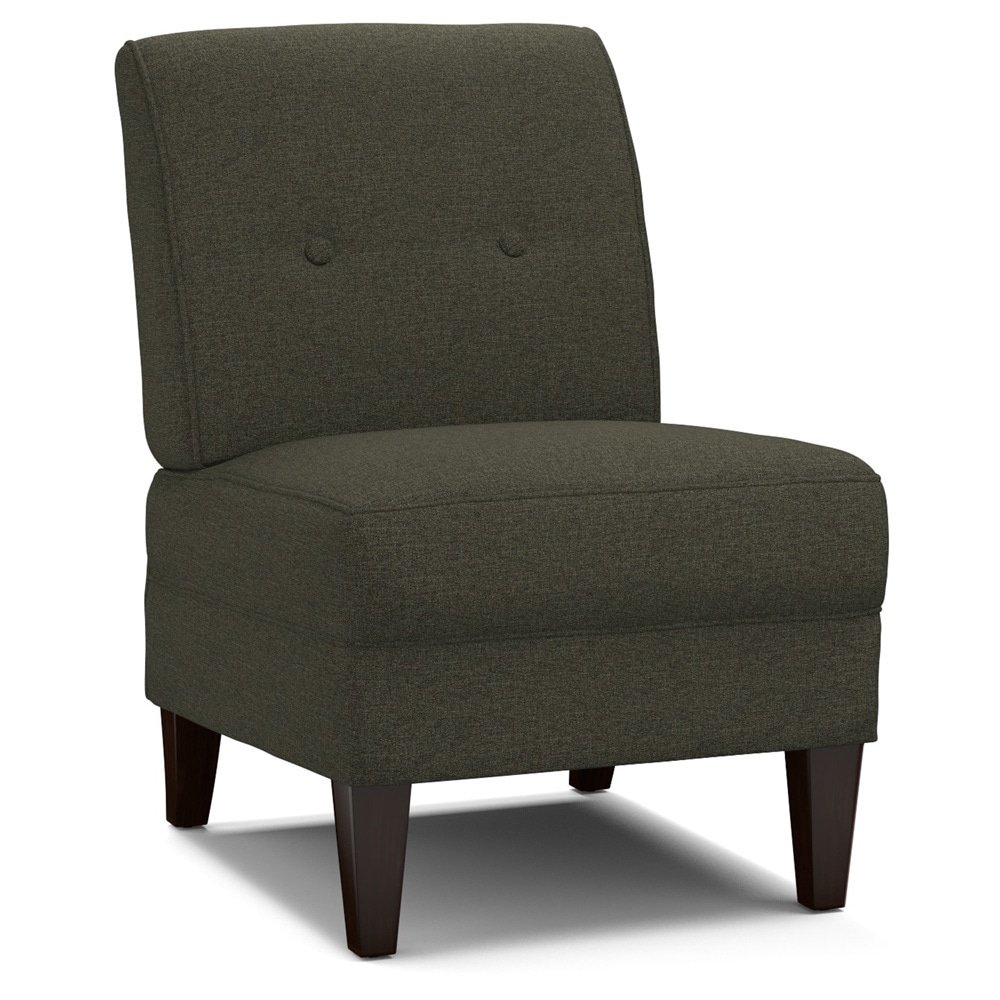 Portfolio Engle Charcoal Gray Linen Armless Chair