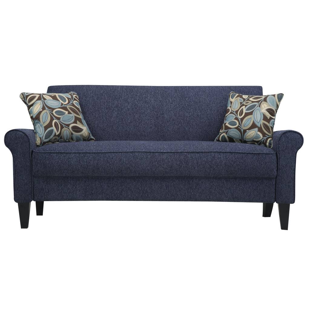 Portfolio Harper Federal Blue Chenille Sofa