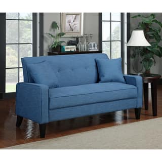 Blue Sofas Couches Online At Our Best Living Clay Alder Home Pope Street Caribbean Blue Linen Sofa