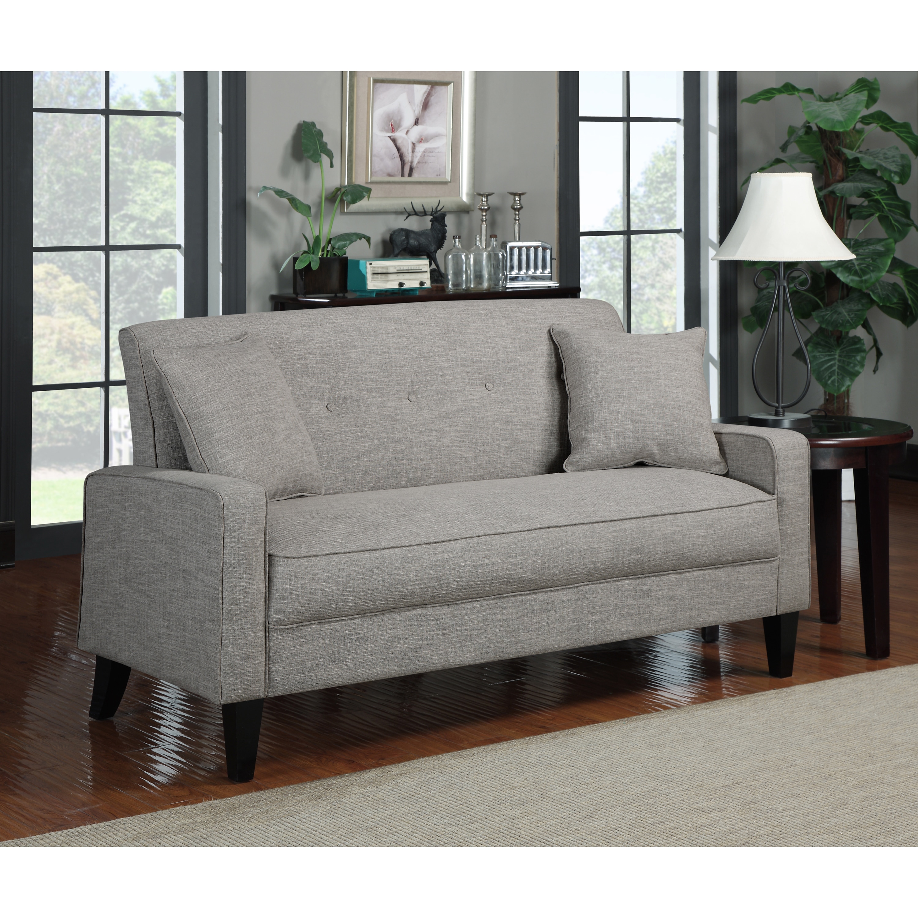 Portfolio Ellie Barley Tan Linen Sofa