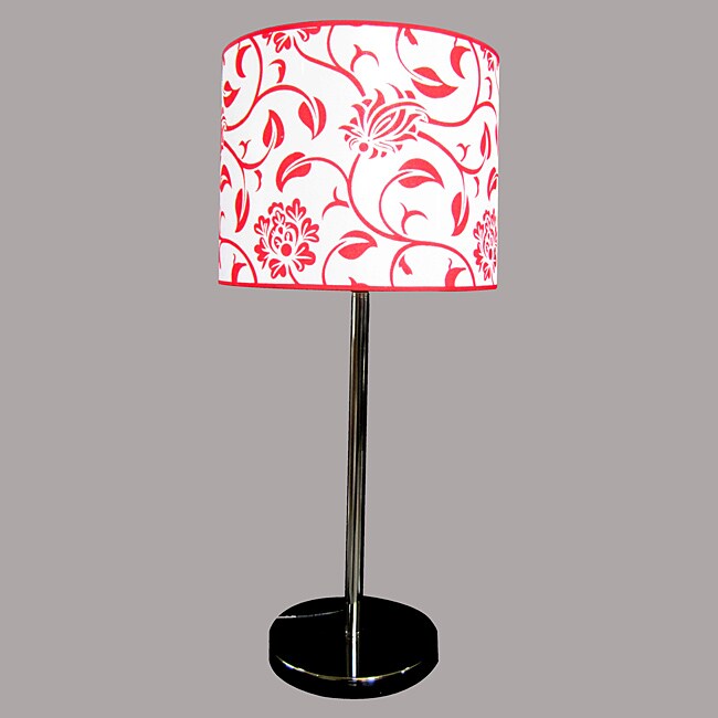 Navya Modern Black Metal Red/White Table Lamp