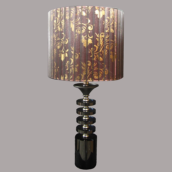 Modern Matte Black/Taupe Table Lamp