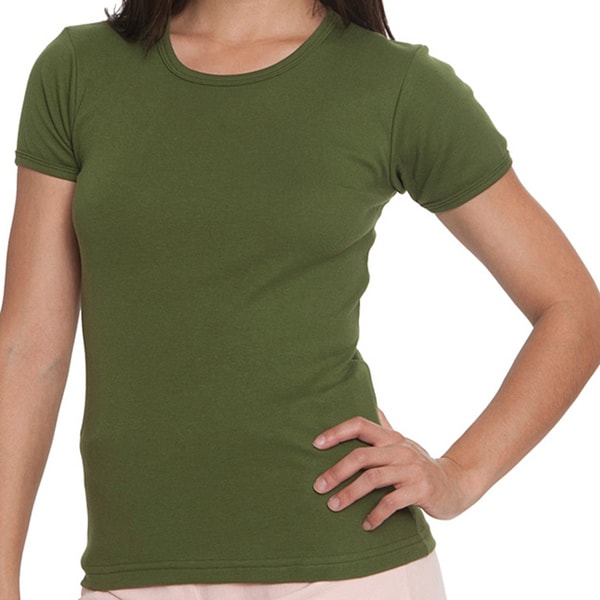 American Apparel Women's Olive Short Sleeve Top (2XL) American Apparel Tops