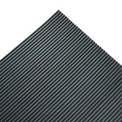 Rubber-Cal Corrugated Fine Rib 1/8 in. x 4 ft. x 8 ft. Rubber Runner Black